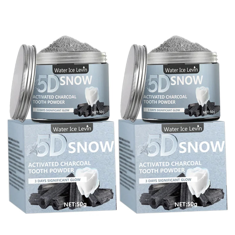 Bamboo Charcoal Teeth Whitening Powder - Natural Whitening and Deep Cleaning for Men and Women, Fresh Breath Daily Use Toothpaste, 1 Piece