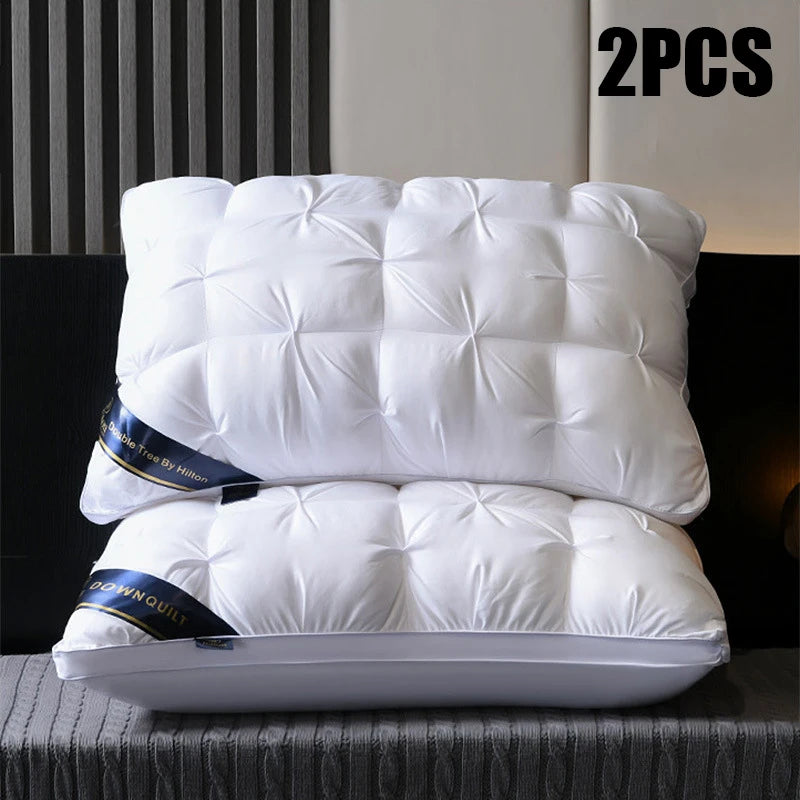 2-Piece Sleep Pillow Set, Soft Supportive Bed Pillows, Suitable for Back, Stomach, or Side Sleeping
