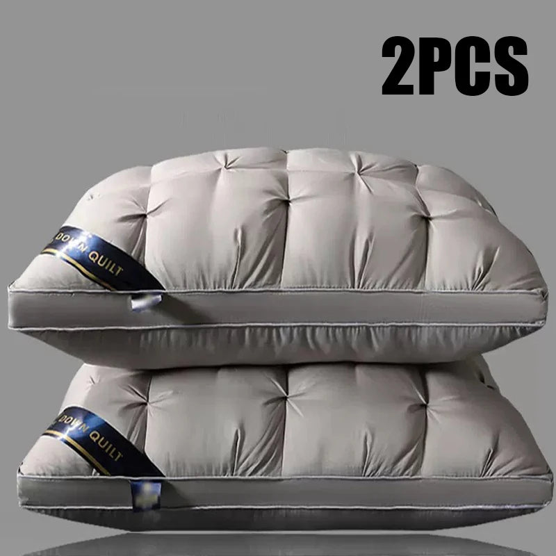 2-Piece Sleep Pillow Set, Soft Supportive Bed Pillows, Suitable for Back, Stomach, or Side Sleeping